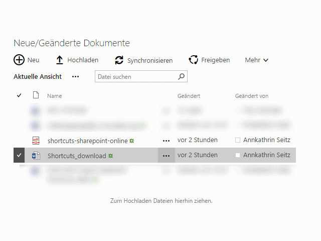 SharePoint Online Shortcut Inhalt Freigeben