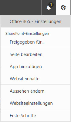 Erstellen des Inhaltstyps - Websiteinhalte