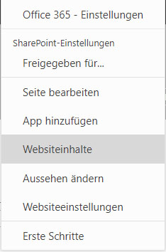 Hinzufügen des Inhaltstyps zur Dokumenten-Bibliothek